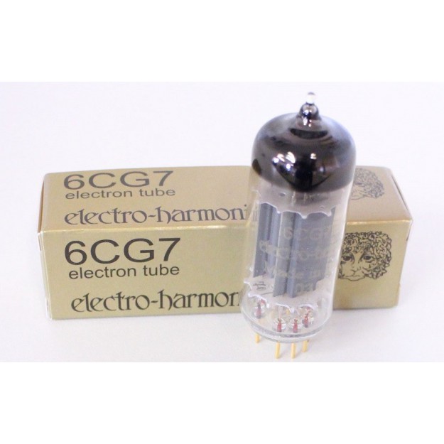 Tube double triode 6CG7/6FQ7–EH Gold Tube double triode 6CG7/6FQ7–EH Gold