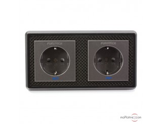 Prise murale Shuko double Rhodium Furutech FT-SWS-D NCF R