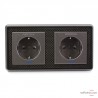 Prise murale Shuko double Rhodium Furutech FT-SWS-D NCF R