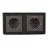 Prise murale Shuko double Rhodium Furutech FT-SWS-D NCF R