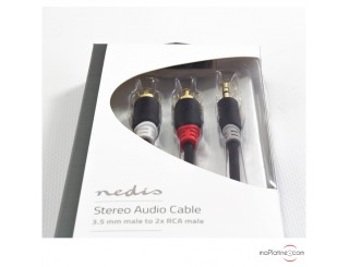 Câble de modulation KONIG Jack 3.5/stereo RCA Câble de modulation KONIG Jack 3.5/stereo RCA