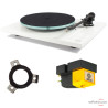 Pack Platine vinyle Rega Planar 3 blanche avec cellule Nagaoka MP110