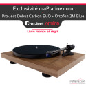 Giradischi Pro-Ject Debut Carbon EVO 2M Blue Speciale Edition - Walnut
