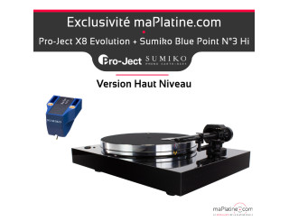 Pack platine vinyle Pro-Ject X8 Evolution et cellule MC Sumiko Blue Point N°3 Hii