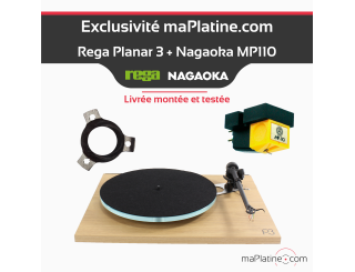 Pack Platine vinyle Rega Planar 3 wood avec cellule Nagaoka MP110