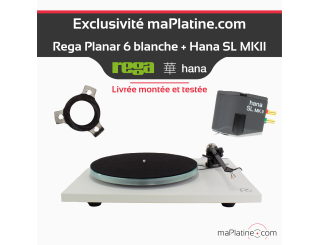 Pack Platine vinyle Rega Planar 6 Blanche + Cellule Hana SL MKII
