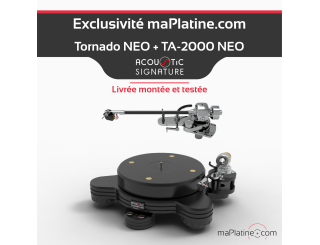 Pack Platine vinyle Acoustic Signature Tornado Neo Argent + Bras TA-2000 Neo 12 pouces