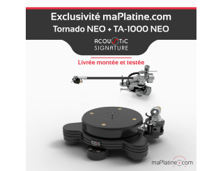 Pack Platine vinyle Acoustic Signature Tornado Neo Noire + Bras TA-1000 Neo 12 pouces