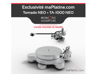 Pack Platine vinyle Acoustic Signature Tornado Neo Noire + Bras TA-1000 Neo 12 pouces