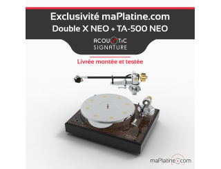 Pack Platine vinyle Acoustic Signature Double X Neo Makassar + Bras TA-500 Neo 9 pouces