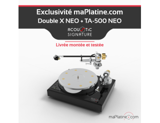Pack Platine vinyle Acoustic Signature Double X Neo Noire + Bras TA-500 Neo 9 pouces