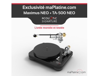 Pack Platine vinyle Acoustic Signature Maximus Neo Noire + Bras TA-500 Neo 9 pouces