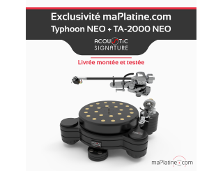 Pack Platine vinyle Acoustic Signature Typhoon Neo Noir + Bras TA-2000 Neo 12 pouces