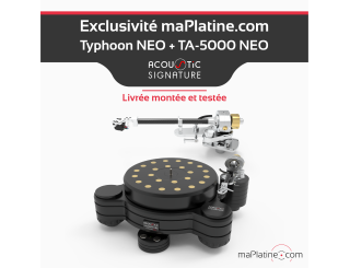 Pack Platine vinyle Acoustic Signature Typhoon Neo Noir + Bras TA-5000 Neo 12 pouces