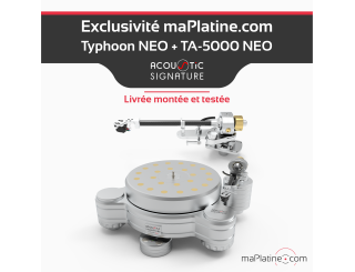 Pack Platine vinyle Acoustic Signature Typhoon Neo Argent + Bras TA-5000 Neo 12 pouces