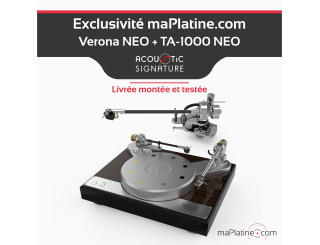 Pack Platine vinyle Acoustic Signature Verona Neo Makassar + Bras TA-1000 Neo 12 pouces