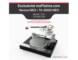 Pack Platine vinyle Acoustic Signature Verona Neo Noir + Bras TA-5000 Neo 12 pouces