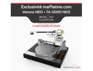 Pack Platine vinyle Acoustic Signature Verona Neo Makassar + Bras TA-5000 Neo 12 pouces