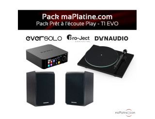 Pack ampli streaming Play & platine Play T1 EVO & enceintes EMIT 10 & cable Hp ProJect Connect It LS E