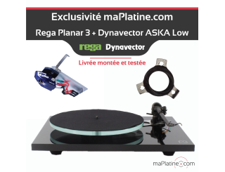 REGA P3 Black + Dynavector ASKA Low + Entretoise 2mm
