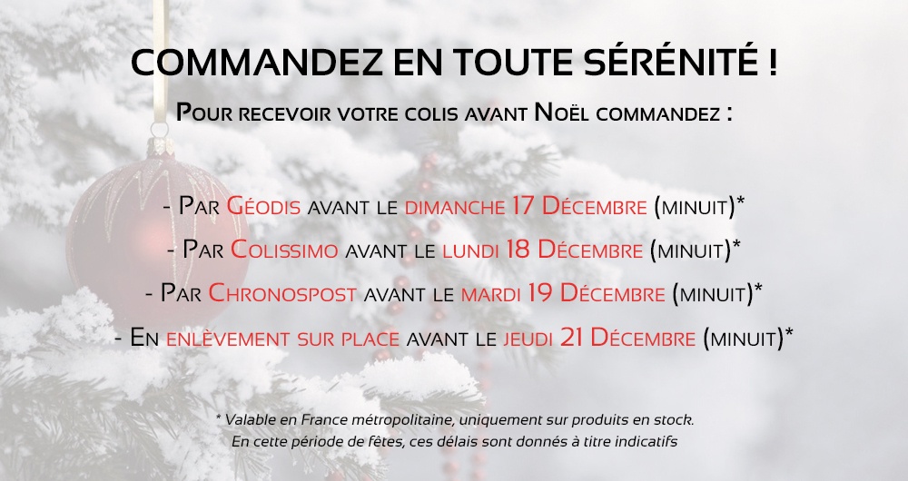 Calendrier de livraison pour Noël 2017