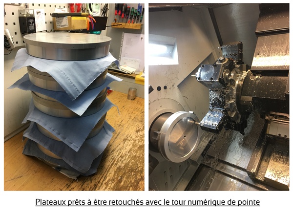 Plateaux prêts à être retouchés avec le tour numérique