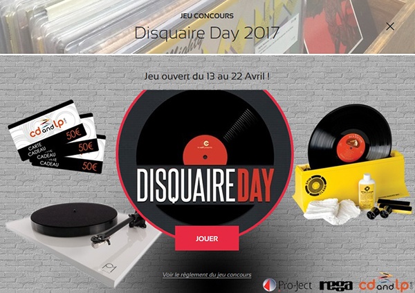 Pop-up du jeu concours Disquaire Day 2017 Pop-up du jeu concours Disquaire Day 2017