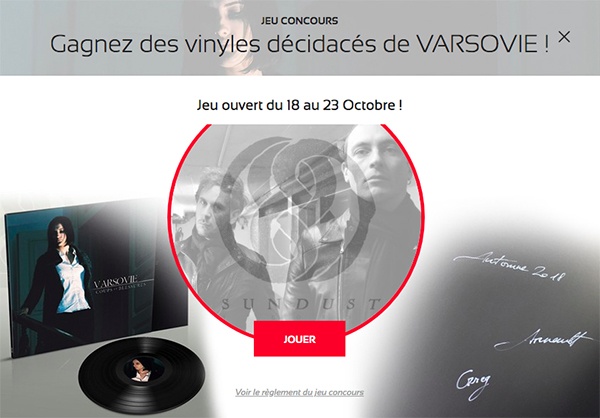 Application du jeu concours VARSOVIE