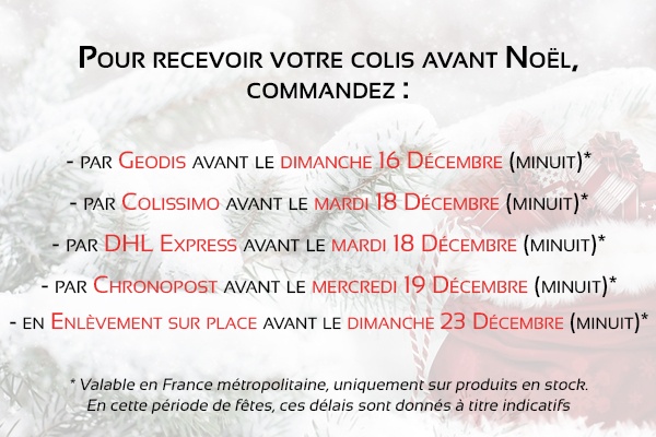 Calendrier de livraison de Noël 2018