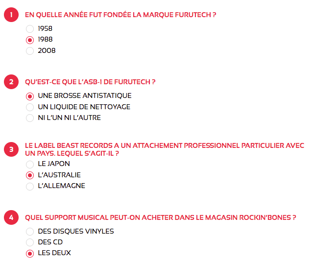 Réponses au questionnaire du jeu concours Mars 2020