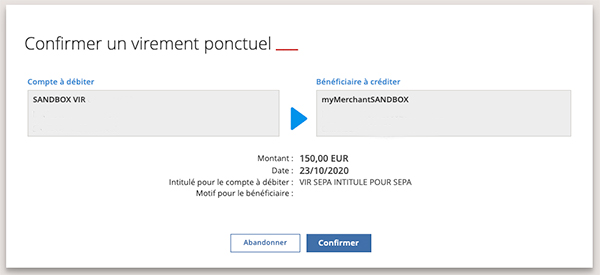 Virement bancaire instantané - maPlatine.com