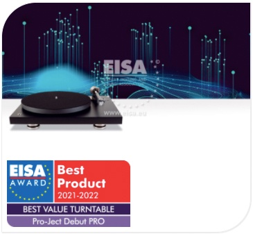 Platine vinyle Pro-Ject Debut PRO - EISA Award 2021/2022
