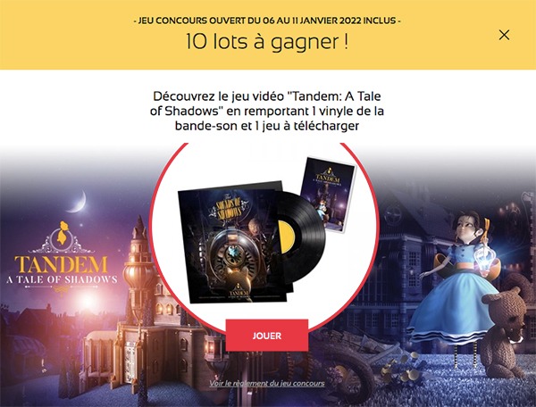 Jeu concours jeu vidéo Tandem : A Tale of Shadows
