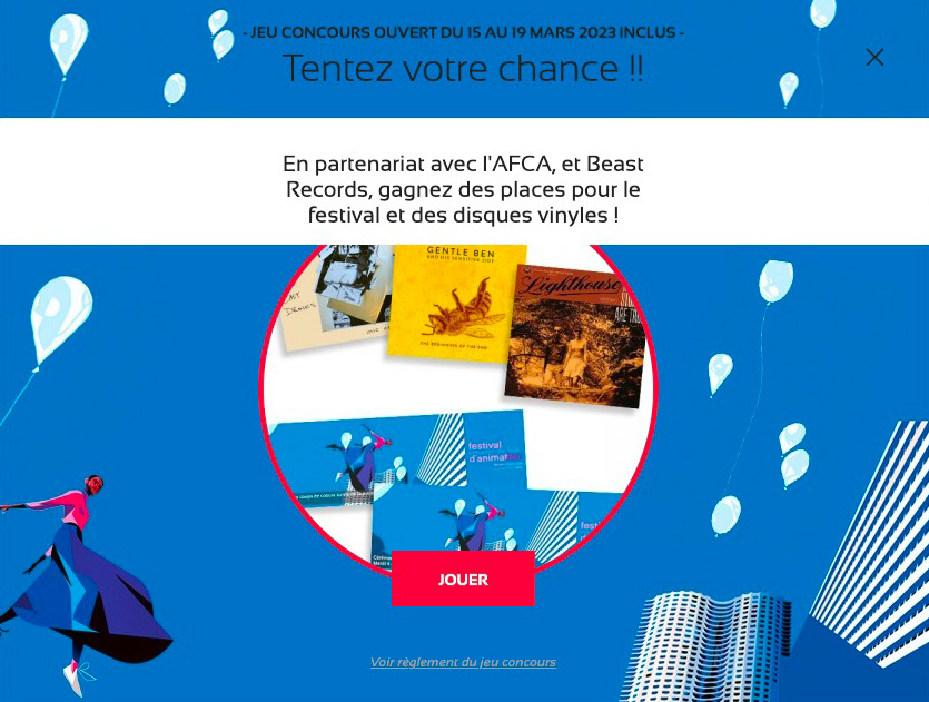 Fenêtre pop-up pour le jeu concours Fenêtre pop-up pour le jeu concours