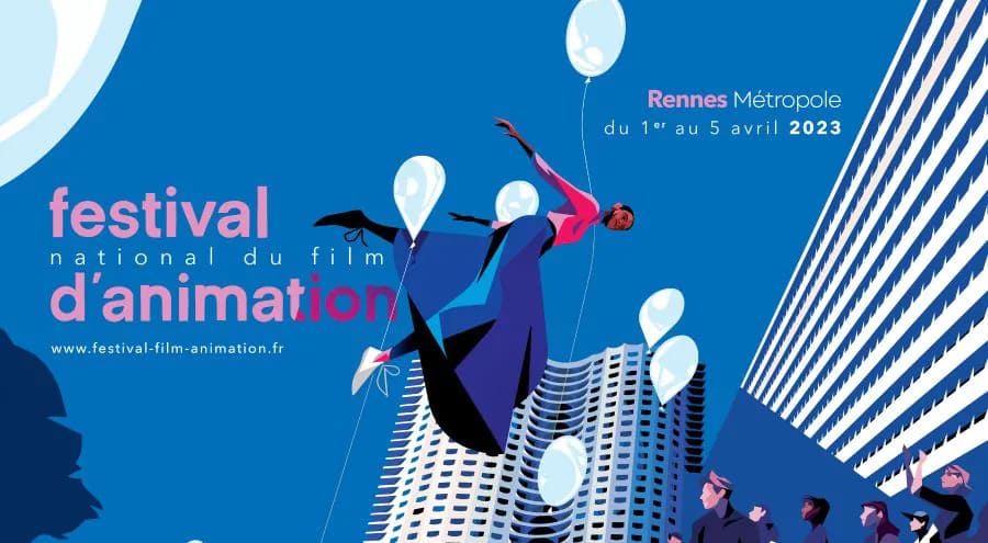 Affiche du festival national du film d'animation 2023 Affiche du festival national du film d'animation 2023