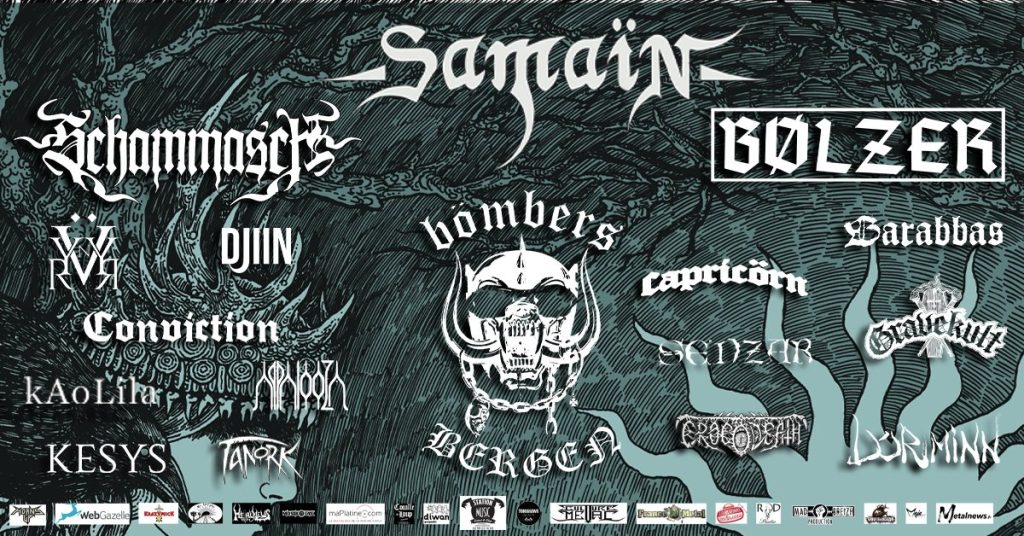 Affiche du Samaïn Fest 2023 Affiche réduite Samain Fest 2023