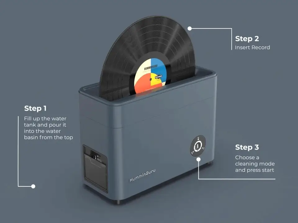 Machine à laver les disques vinyles HuminGuru HG01