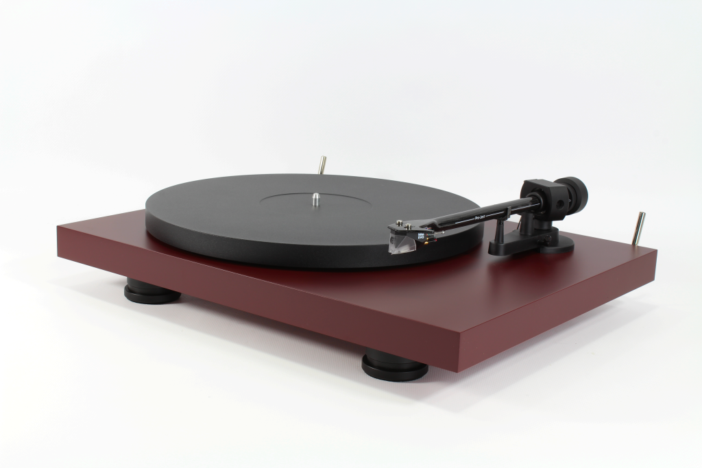 Pro-Ject Debut Cabron EVO II turntable in satin red
