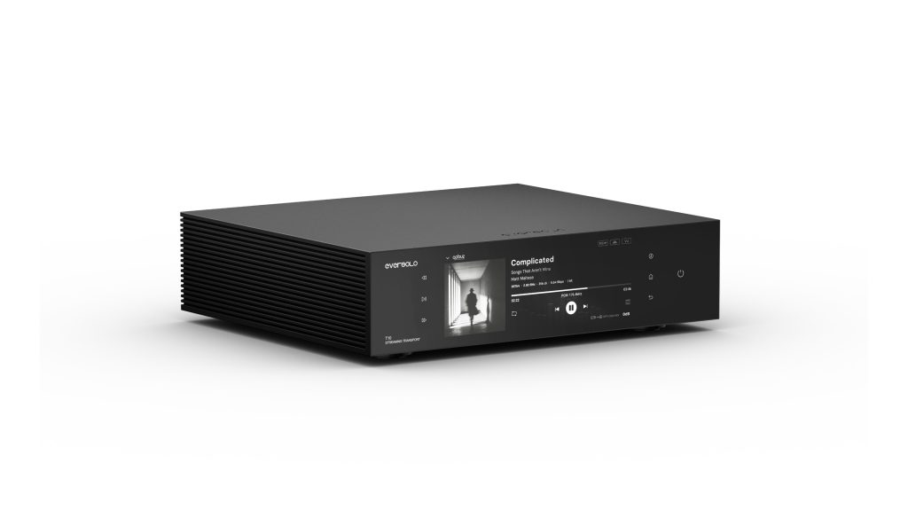 Lecteur drive Eversolo T10 front Façade avant du lecteur drive T10 Eversolo allumé