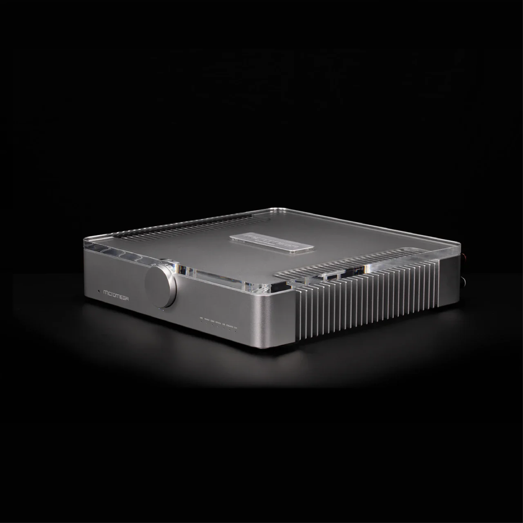 Micromega M-Amp Solo Plexi integrated amplifier in its square format, hand-assembled in the Landes, France