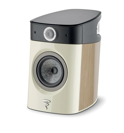Focal Sopra 1 bookshelf speakers on their dedicated stands, with pure beryllium inverted-dome tweeter