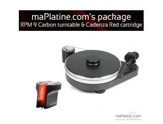 Pack platine vinyle Pro-Ject RPM 9 Carbon - Cadenza Red edition