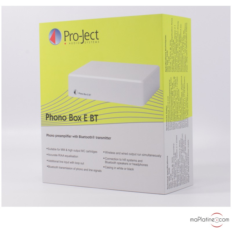 Phono Box E BT5 Bluetooth MM Phono Preamp - Pro-Ject Audio USA
