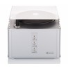 Clearaudio Smart Matrix Pro Silver record cleaning machine with cover.