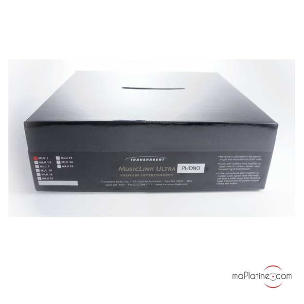 Câble phono Transparent The Musiclink Ultra Câble phono Transparent The Musiclink Ultra