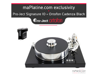 Pack platine vinyle Pro-Ject Signature 10 et cellule MC Ortofon Cadenza Black