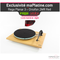 Platine vinyle Rega Planar 3 Wood- 2MR Red