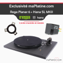 Platine vinyle Rega Planar 6 avec cellule Hana SL + NeO PSU - Noir