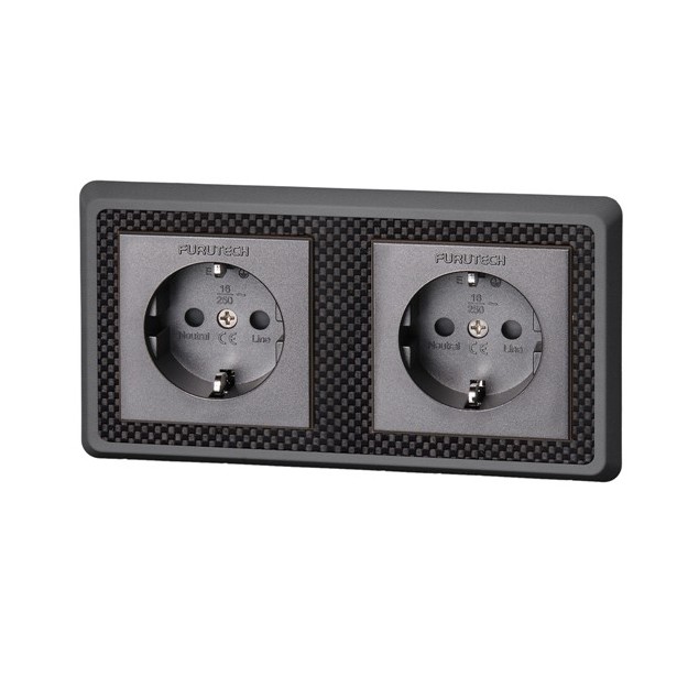 Prise murale double Shuko Furutech FT-SWS-D R Prise murale double Shuko Furutech FT-SWS-D R