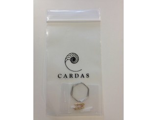 4 CARDAS rhodium cartridge clips 4 CARDAS rhodium cartridge clips